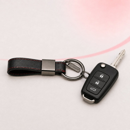 Maruti Suzuki Swift Premium Keychain – Metal & Leather Key Ring