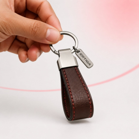 Maruti Suzuki Ertiga Premium Keychain – Metal & Leather Key Ring